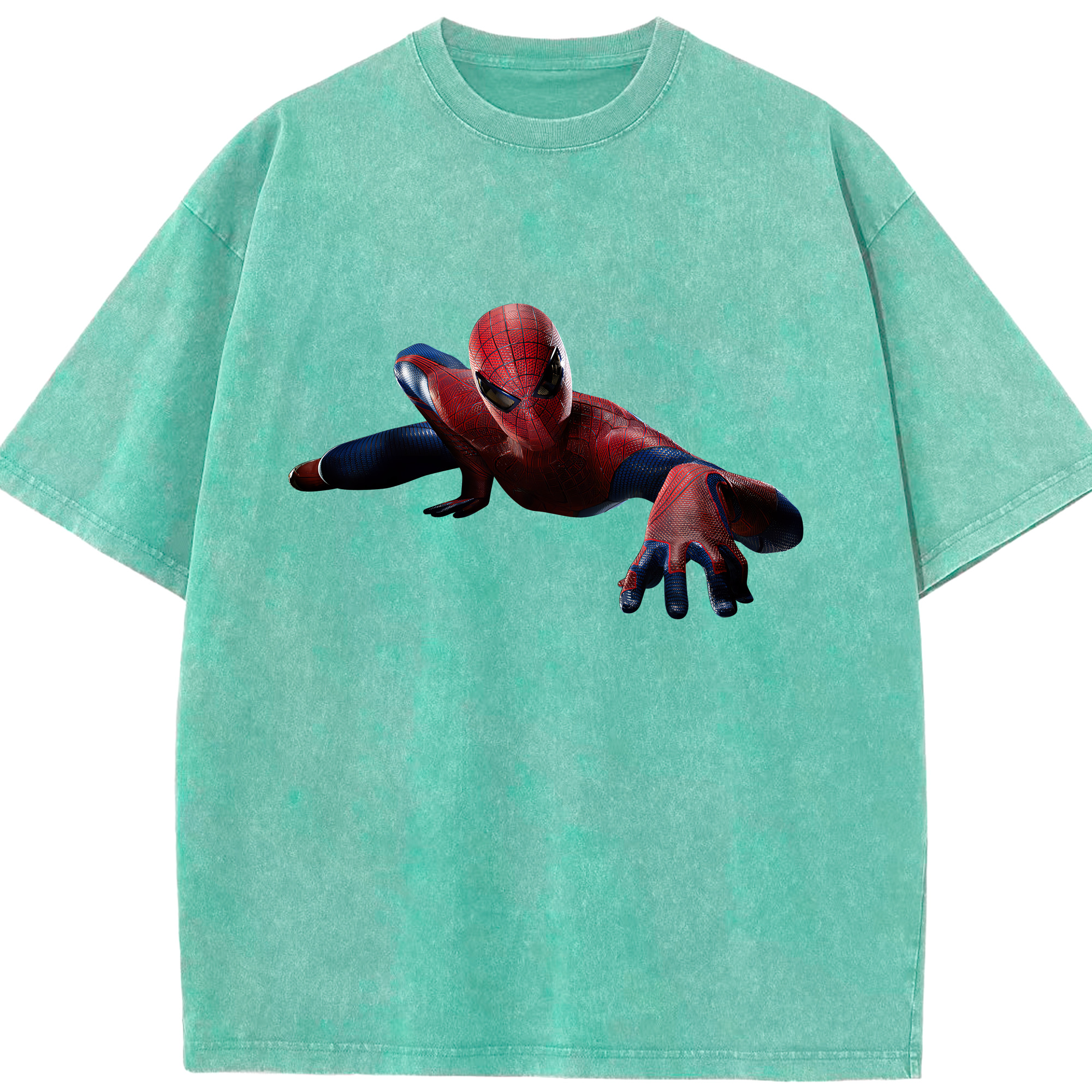 Spider Man スパイダーマン 綿100% ヴィンテージ風 半袖Tシャツ（フロントプリント）